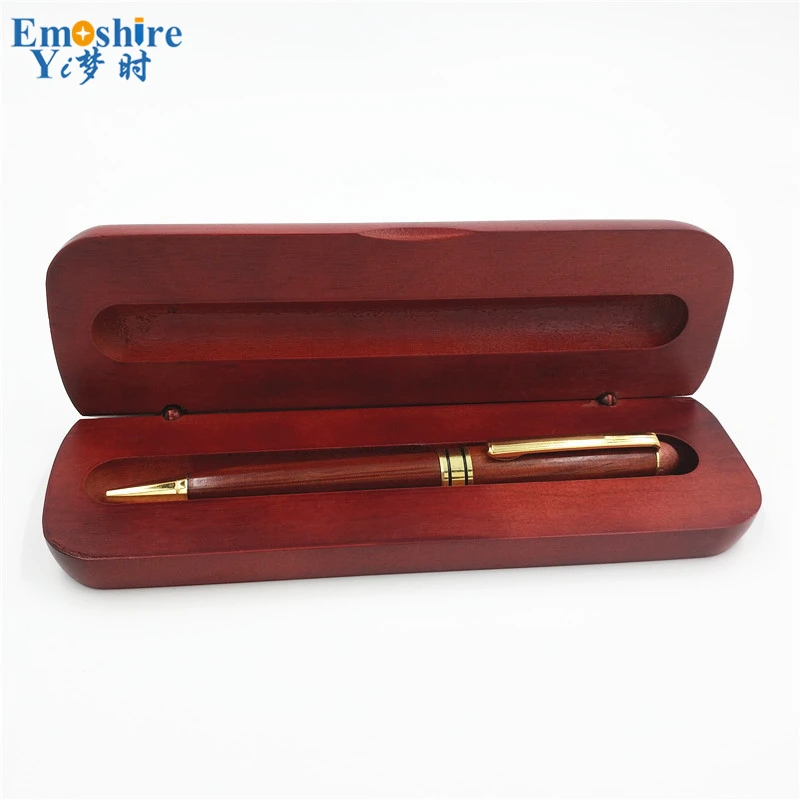 Emoshire Roller Ball Pen Set Vintage Ballpoint Pen with Wood Cufflinks (4)