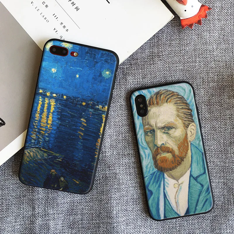 loving vincent van gogh Aesthetic Soft Silicone Phone Case