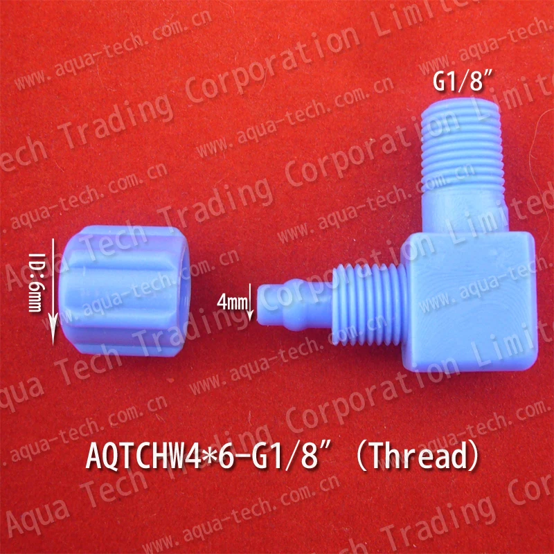 AQTCHW4 * 6-G1/8 &quotпластиковый быстроразъемный коленчатый соединитель для шланга