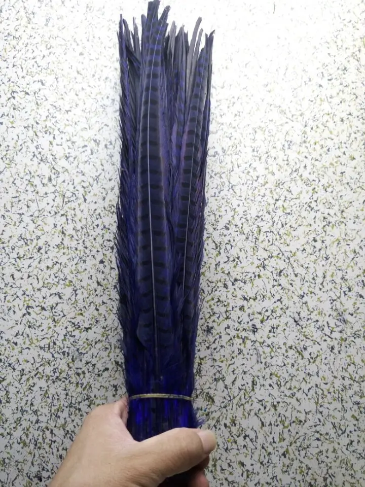 Королевский синий 50 шт/партия натуральные перья фазана, 16-1" /40-45 см DIY ювелирные изделия, художественные представления реквизит-Аксессуары