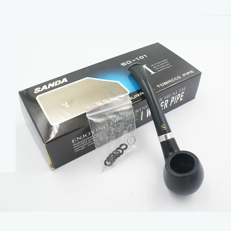 

1 Set New High Quality Weed-Pocket Size black Mini Portable plastic herb Accessories Smoking Pipe Tobacco Pipe