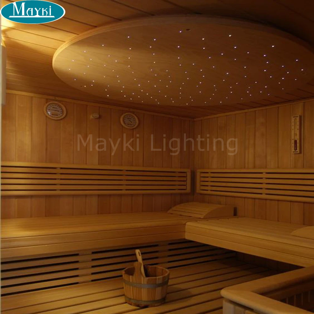 Maykit сауна светильник светодиодный сауны Освещение с помощью Волокна оптоволоконного кабеля 500 м/roll 2.2 мм Диаметр горит Волокна