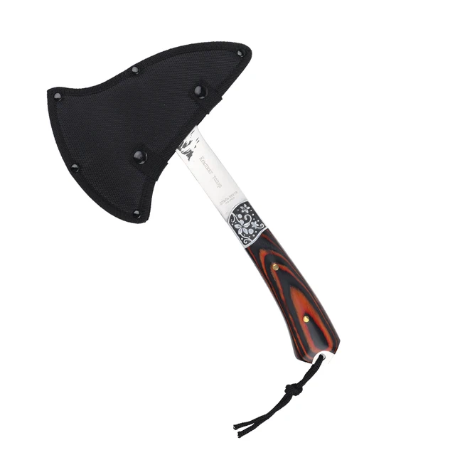 Multifunctional Tomahawk Outdoor Wolf Model Mountain Camping Ax Survival Camping Hatchet With Wooden Handle Portable Jungle Ax