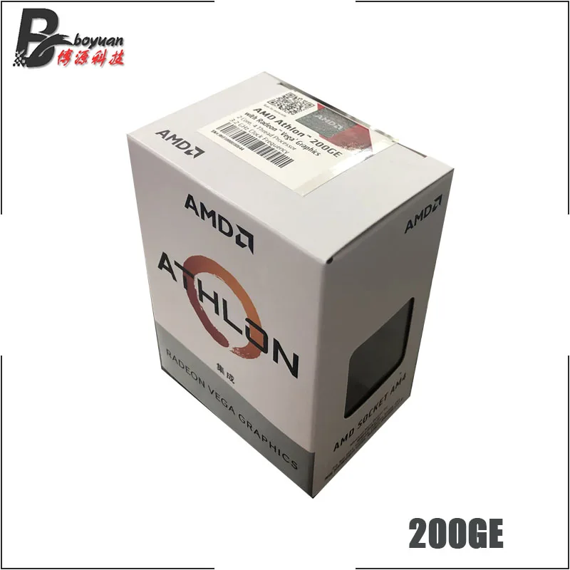 AMD Athlon 200GE X2 200GE 3,2 GHz двухъядерный четырехъядерный процессор L2 = 1M L3 = 4M 35W YD200GC6M2OFB Socket AM4 и с вентилятором