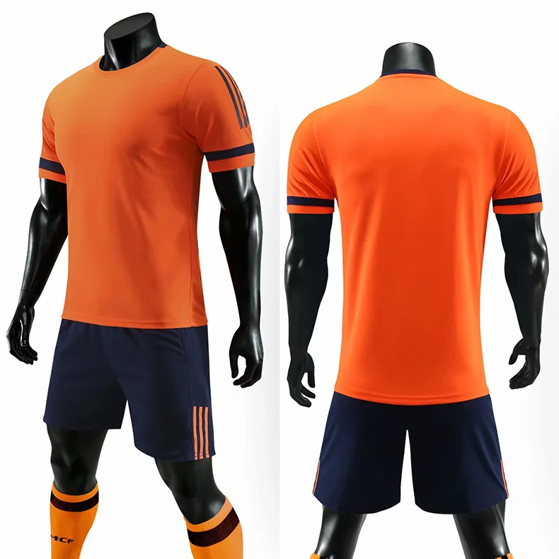 

2019 new short-sleeved high-quality football clothing suit men's adult team competition training clothes quick-drying sportswear