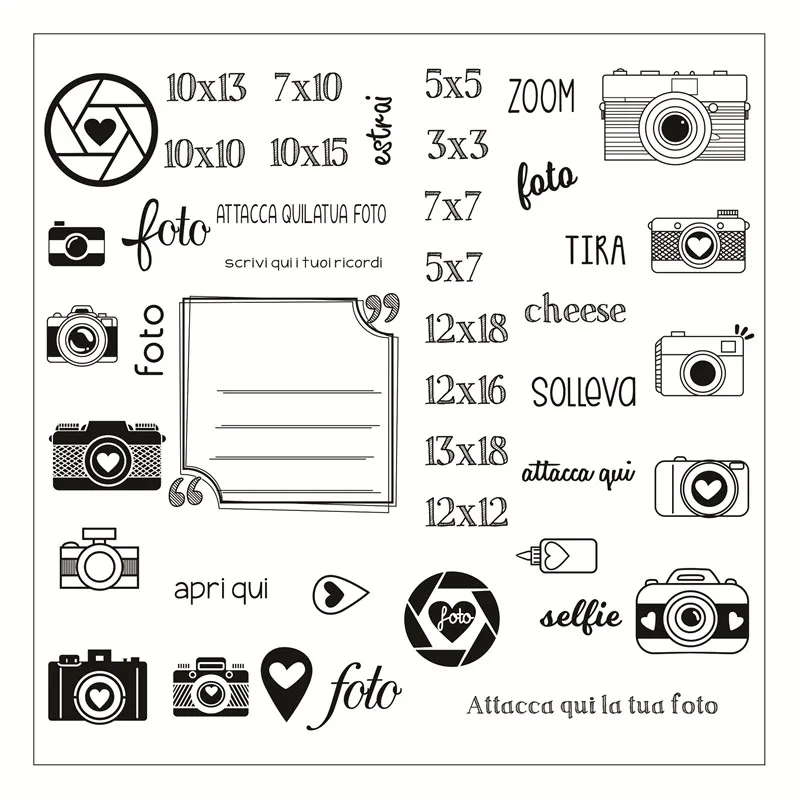 

Italy camera Transparent Clear Silicone Stamps for DIY Scrapbooking Card Making diy photo Roller album Decorative