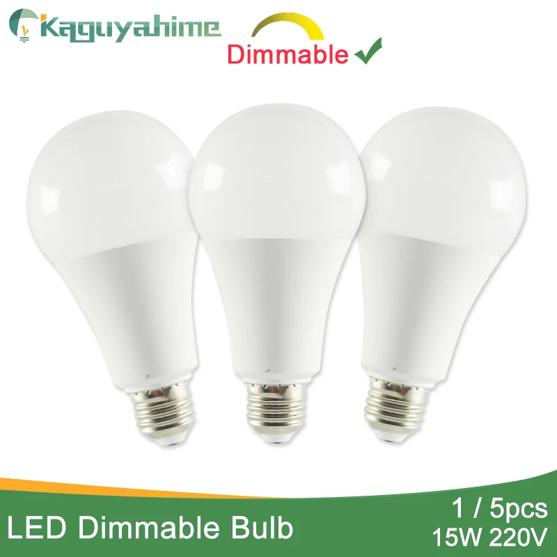 Kaguyahime 1 pc/5 piezas 15 W regulable de alta brillante E27 lámpara de LED 220 V LED Bombilla E27 LED luz Lampadas lámparas Bombillas ampolla 6 w 9 w