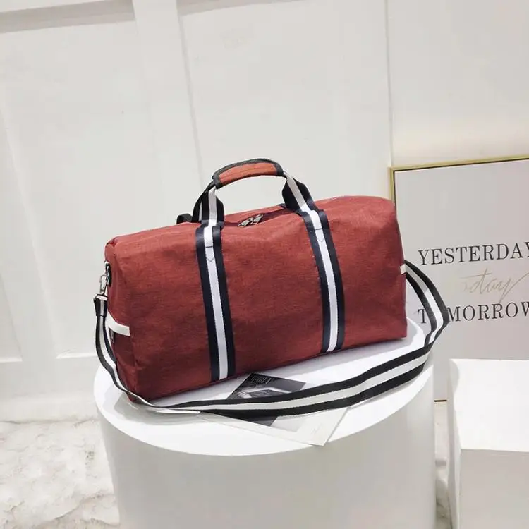 Холщовая Дорожная сумка Мужская большая емкость багажная сумка водостойкая wo мужские чемоданы сумка на ночь спортивная сумка для отдыха сумка sac de voyage - Цвет: Красный