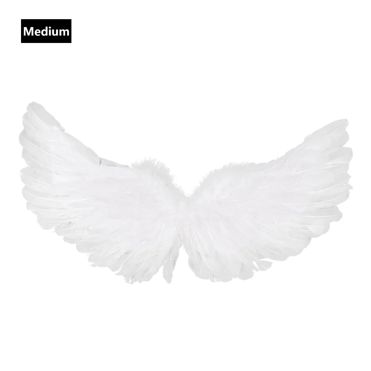 Fashion White Feather Angel Wings for Kids Girls Dance Party Cosplay Costume Stage Show Masquerade Carnival Holiday Fancy Dress