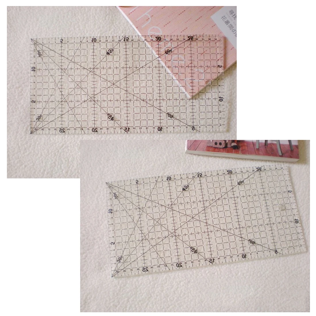 

FangNymph DIY Acrylic Quilting Aligned Ruler Transparent Square Grid Cutting Craft Scale Rule Drawing Tools Ruler 1pcs
