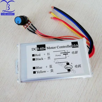 

Free shipping 1PCS 9V-60V 10A DC Motor Speed Regulator Pulse Width Modulator PWM Control Switch Governor New