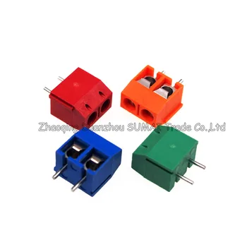 

KF301-2P 5.08mm 2 Pin PCB Screw Terminal Block Connector for 300V/16A(14-22AWG wire), Red Blue Green Orange,4 colors choose