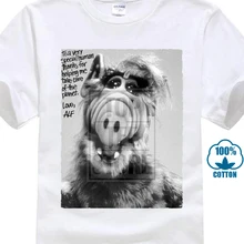Alf V9 ТВ шоу плакат 1986 Футболка белая все размеры S до 4Xl