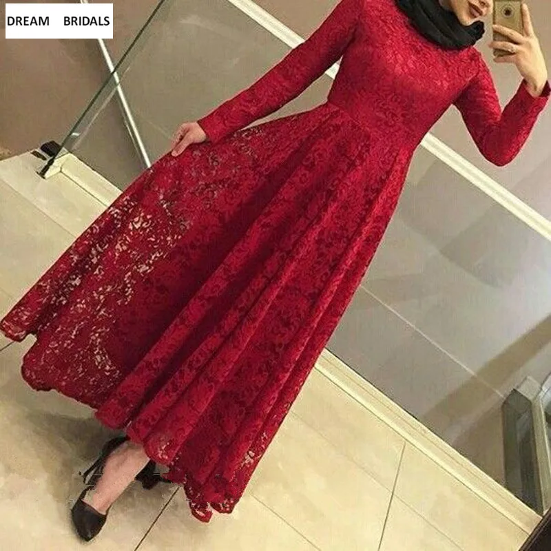 Rood Kant Moslim Moeder Van De Bruid Jurken Lange Mouwen Enkellange vestido de madrinha Midden-oosten Vrouwen Jurk voor Bruiloft Rood Kant Moslim Moeder Van De Bruid Jurken Lange Mouwen Enkellange vestido de madrinha Midden-oosten Vrouwen Jurk voor Bruiloft