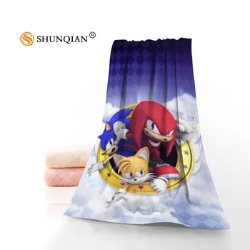 

New Custom Sonic Towel Printed Cotton Face/Bath Towels Microfiber Fabric For Kids Men Women Shower Towels
