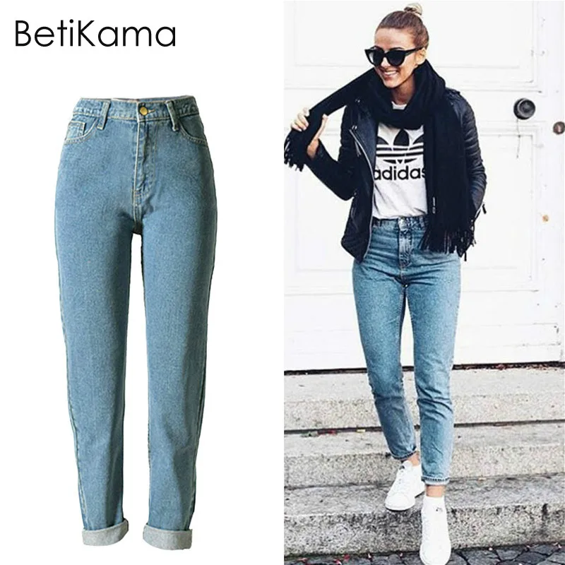 High waist jeans women 2018 summer style american denim