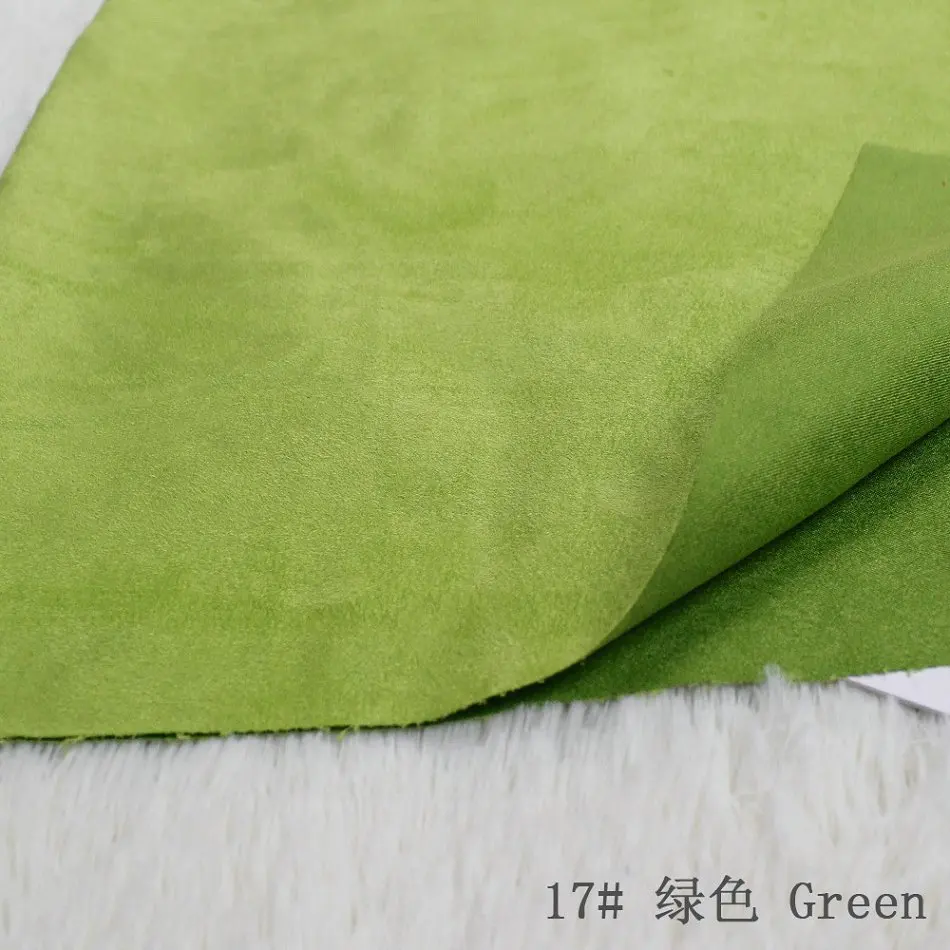 150x100 см однотонная окрашенная замшевая ткань для изготовления чехлов для подушек, скатерти, чехлы для диванов, занавесок, обуви, сумок, diy doys - Цвет: green