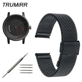 

20mm Milanese Watchband for Garmin Vivomove Smart Watch Band Mesh Stainless Steel Strap Wrist Bracelet Black Rose Gold Silver