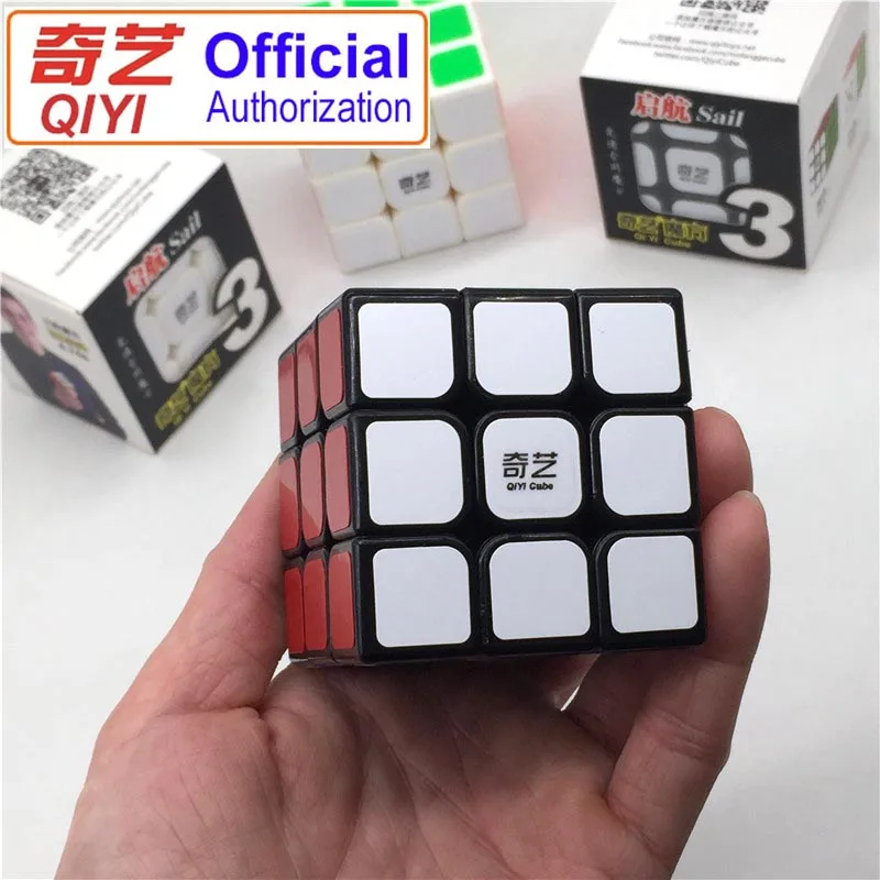 Официальное разрешение QIYI Волшебные кубики 3x3x3 5,6 см наклейка Скорость Твист Головоломка игрушки для детей подарок волшебный куб MF306