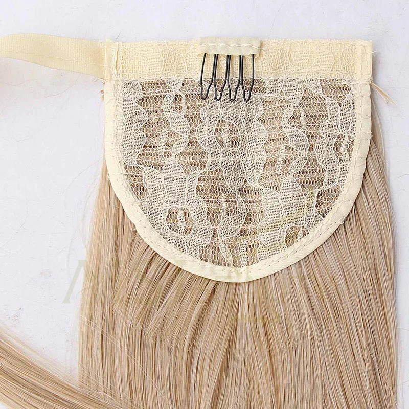 AISI 22 красоты "24'' длинные волна зажим в волосах хвост накладные волос хвост шиньон заколки химическое Обёрточная бумага на зажим для волос