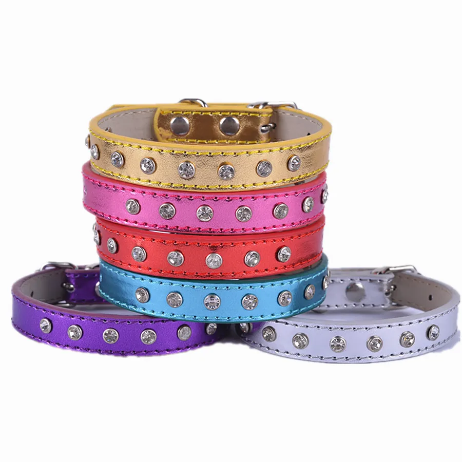 Blue Dog Collar With Rhinestones Blue Dog Collar With Rhinestones