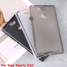

JIESIAN Mobile Phone Protective Case for Sony Xperia XA2 Transparent Anti-knock Cell Protective Sleeve TPU Pudding Set