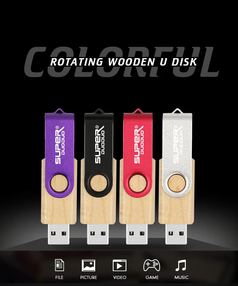Большая емкость Поворот Деревянный usb Pendrive 8 Гб оперативной памяти, 16 Гб встроенной памяти, 32 Гб 64 Гб Водонепроницаемый флэш-накопитель 128 ГБ usb-накопитель флэш-накопитель u-диск cle usb