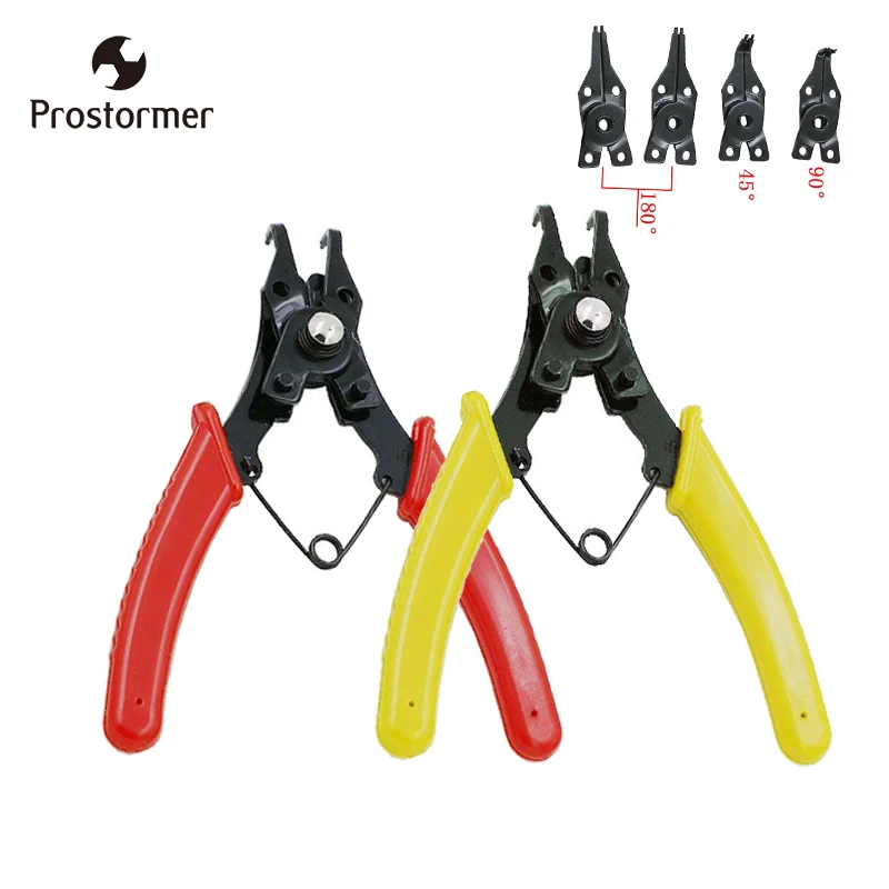 

Prostormer 4 IN1 Multifunctional Snap Ring Pliers Multi Tools Multi Crimp Tool Internal External Ring Remover Retaining Circlip