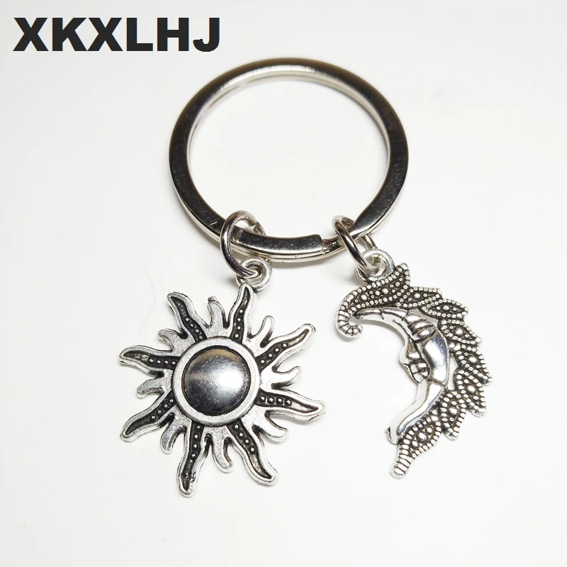 

XKXLHJ 2018 New Fashion Jewelry Sun And Moon Key Chain, Sun And Moon Keychain Jewelry, Witchcraft Jewelry, Sun Earrings, Moon