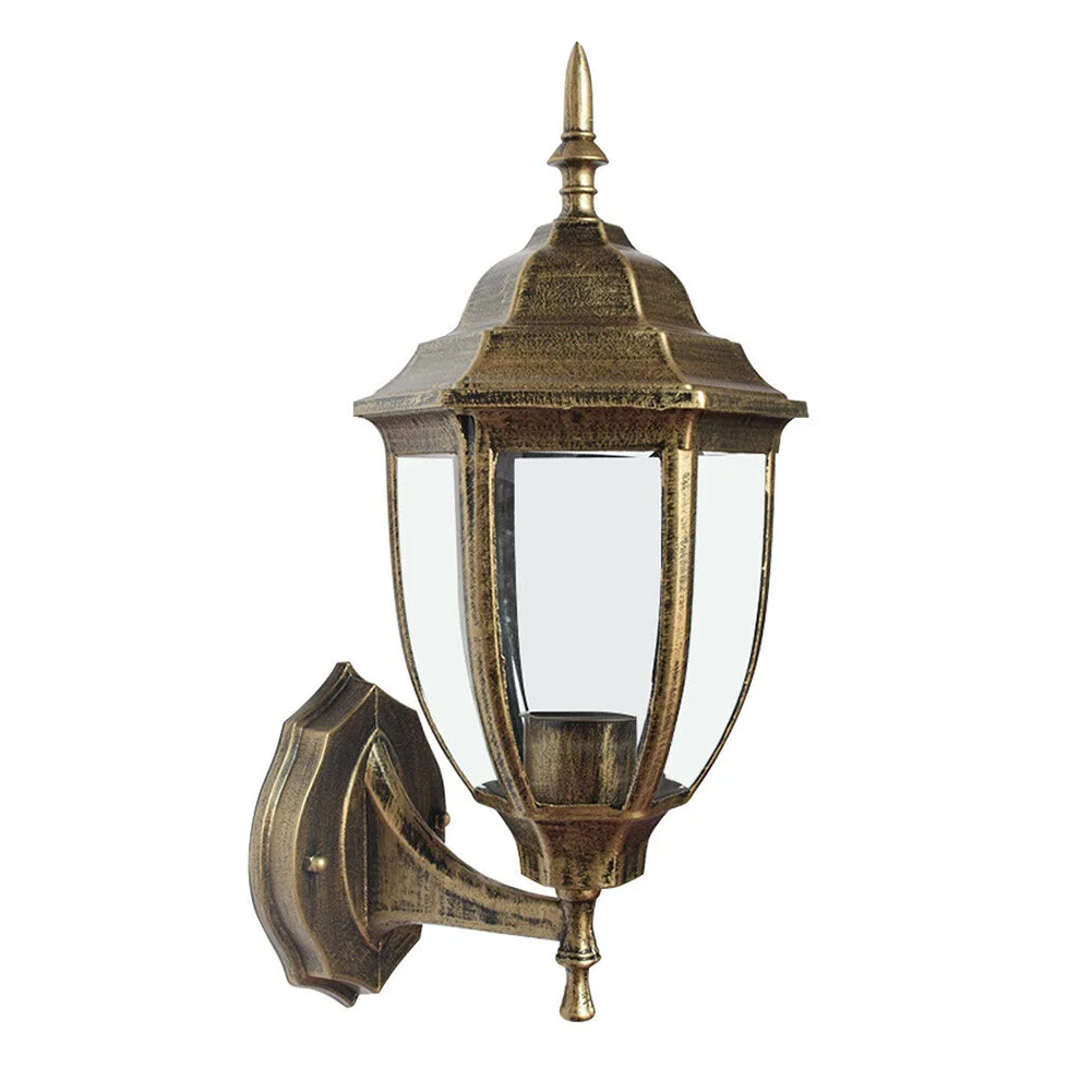 

Aluminum Alloy Easy Install Outdoor Lighting Waterproof Lantern Wall Lamp Home Decor Exterior Antirust Transparent Lightweight