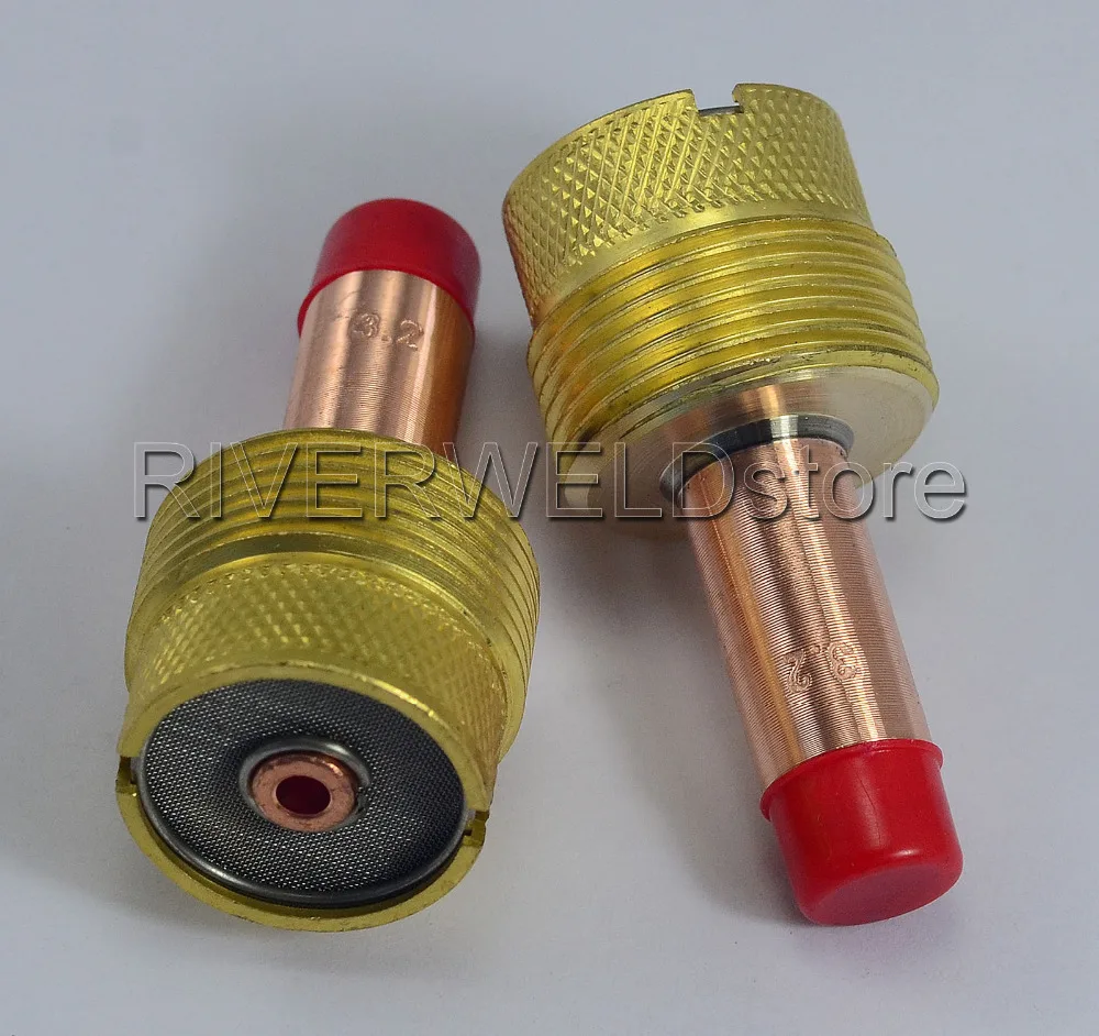 

TIG Collet Bodies Large Diameter Gas Lens 995795 1/8" & 3.2mm Fit TIG Welding Torch PTA DB WP SR 17 18 26 Series,2PK