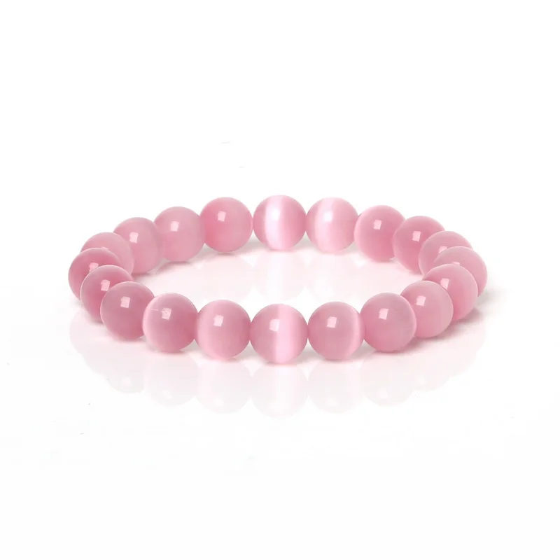 

Best Selling 10mm Cat's Eye Beads Bangles Cat's Eye Bracelet Charm Elasticity Rope Men Women Jewelry
