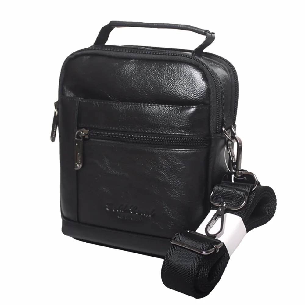 

Genuine Leather Men Messenger Bag Business Small Cross Body Shoulder Bags Travel Real Cowhide Male Belt Waist Pack Tote Handbag