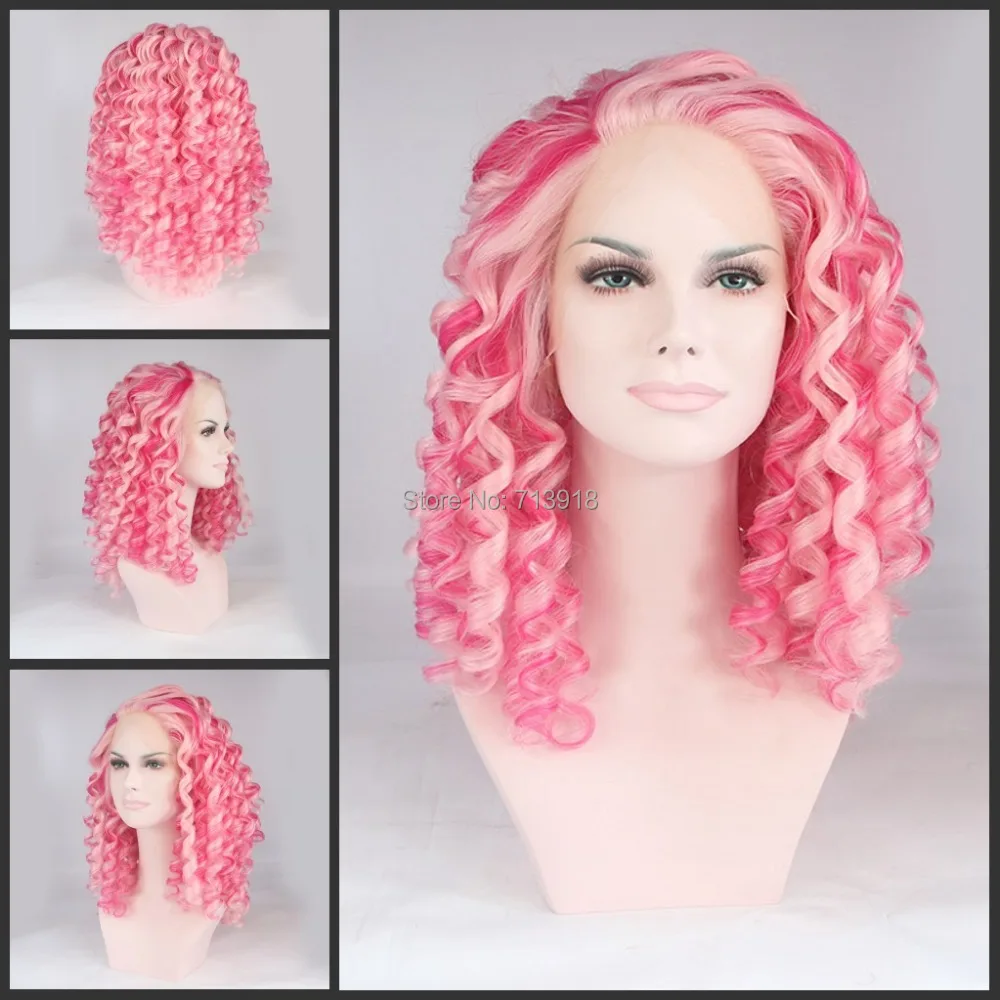 Synthetic Lace Front Wig Heat Resistant Kanekalon Hair Ombre two Tone