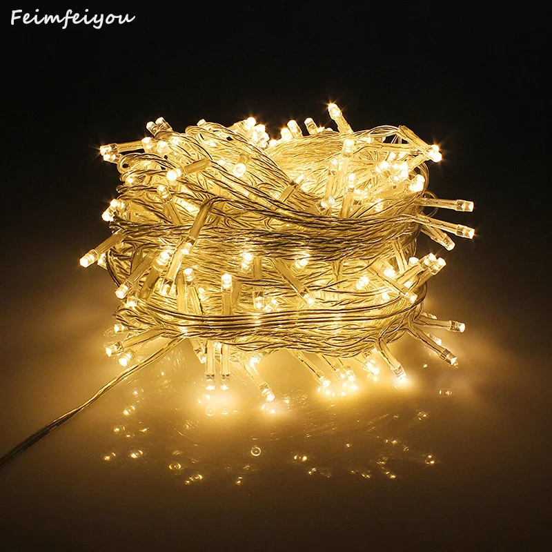 Goedkoop Kerstverlichting 50 m 400 SMDs LED String Strip Slingers EU UK US AU plug Fairy Licht landschap Wedding Party Garden decoracao