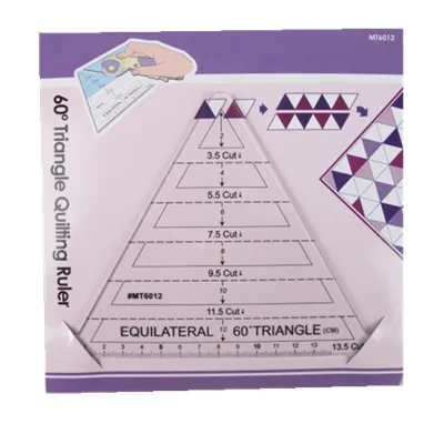 Free shipping American quilts 60degree trangle patchwork quilting ruler DIY cutting ruler
