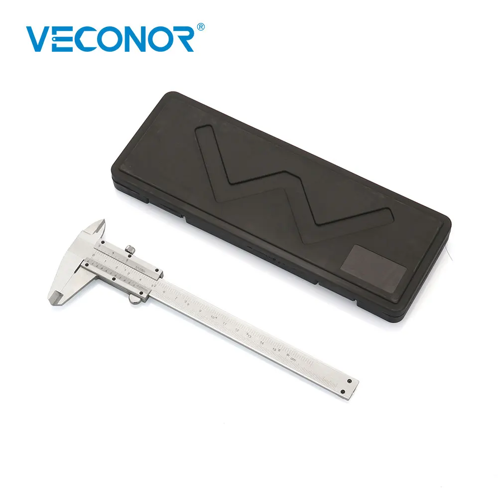 

6" 150mm Stainless Steel 4 Way Vernier Caliper Micrometer Gauge Hand Tool Measuring Tools With Plastic Case Measure 0-150 mm