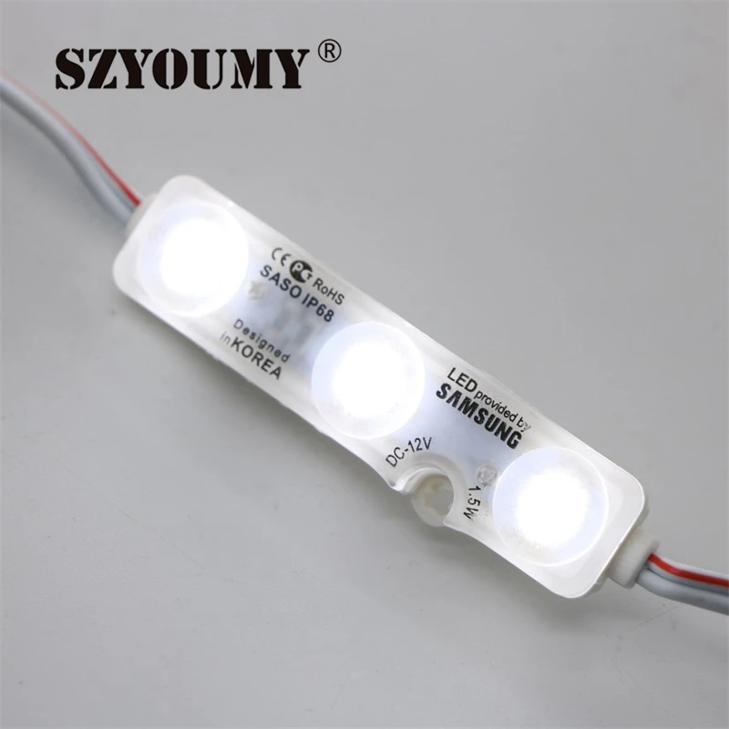 SZYOUMY SMD5730 1,2 W Светодиодные модули инжекторные светодиодные модули объектива светодиодный светящиеся подвески для письма канала рекламный