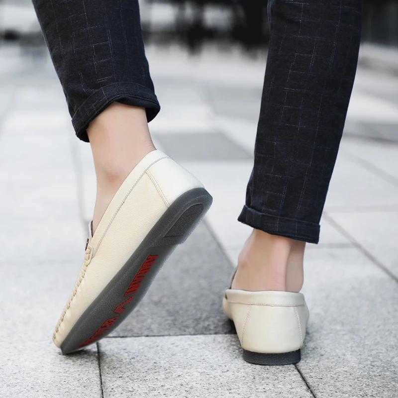 white Forma Sapatos Nova Hard em Condução Cor Da Casuais Beige Macio Respirável Mocassins wearing Chegada Dos 4 black De Barco Homens red Deslizamento Flats cFrFgIHq