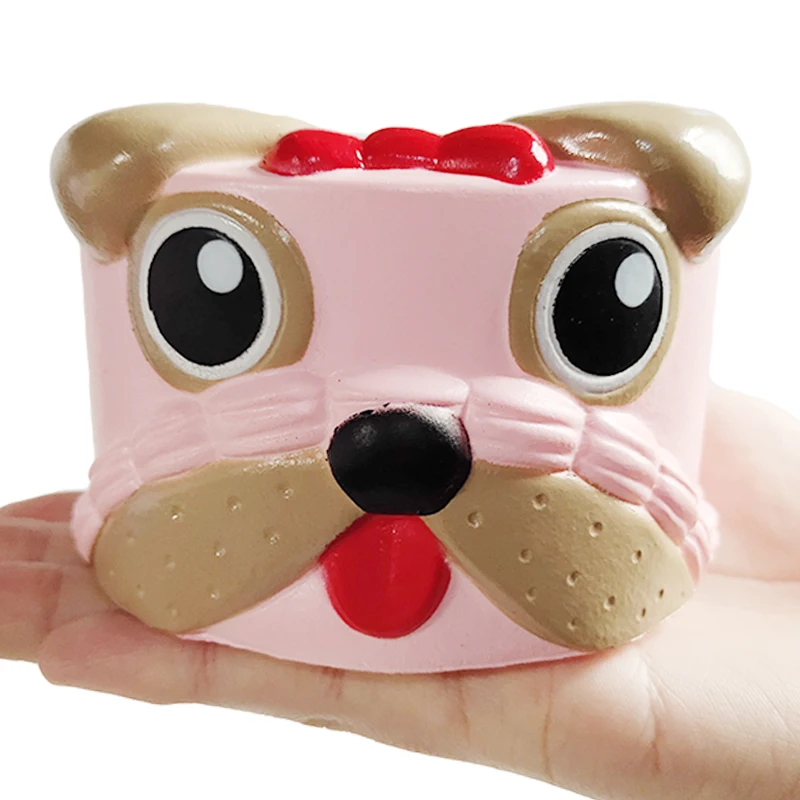 

Jumbo Dog Cake Squishy Kawaii Simulation Animal Bread Scented Squeeze Toy Soft Slow Rising Anti Stress Original Package Kid Gift