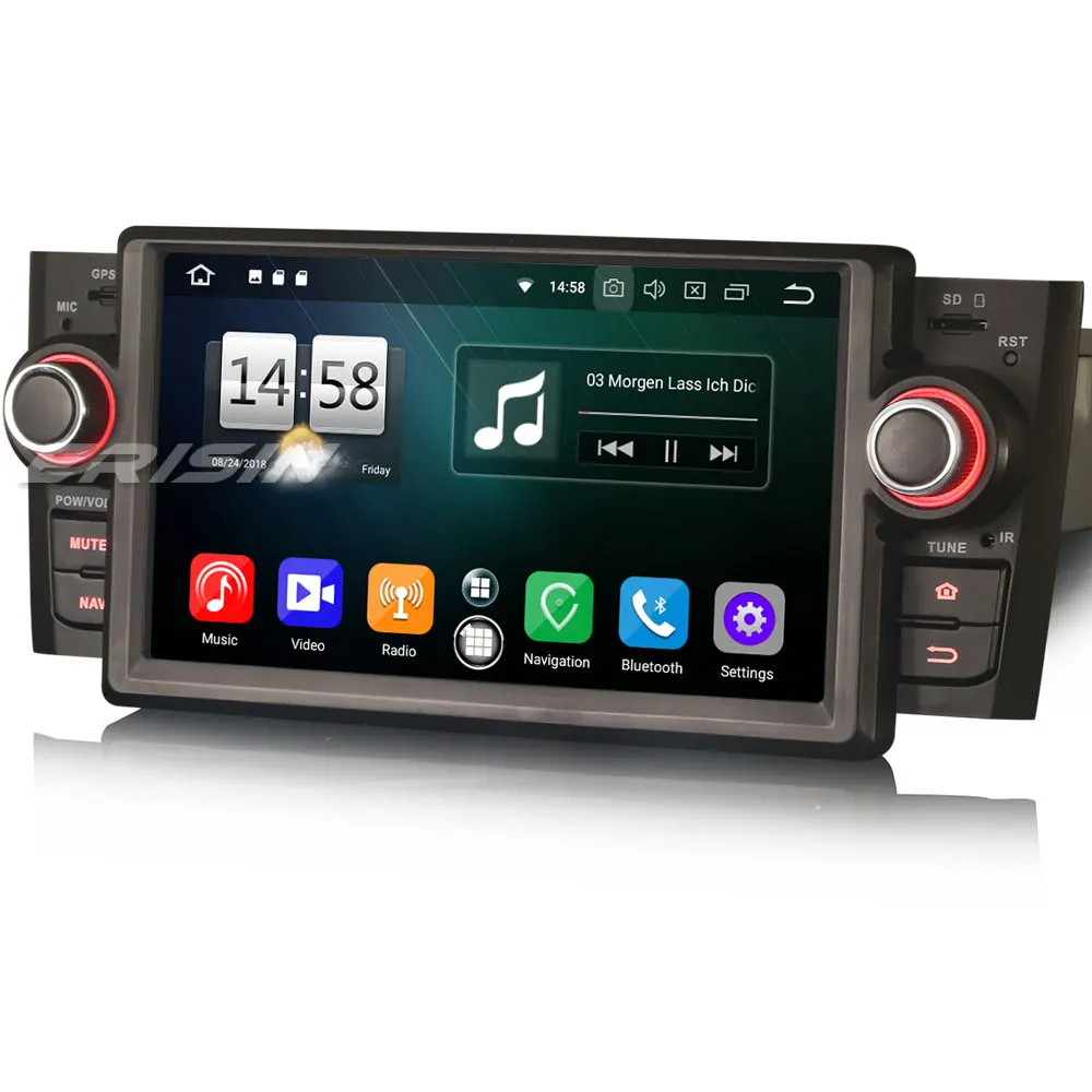 Erisin ES7523L 7 &quotAndroid 8 0 автомобильный dvd Восьмиядерный DAB + TPMS OBD BT 4G для Fiat Punto