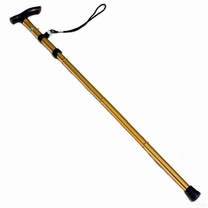 1 Pc plegable bastón senderismo Trekking rastro de aluminio 4-sección ajustable caña soporte de envío de gota 1 Pc plegable bastón senderismo Trekking rastro de aluminio 4-sección ajustable caña soporte de envío de gota