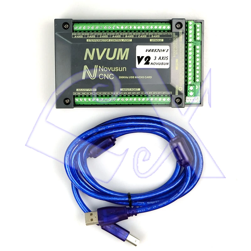 

Freeshipping NVUM 3 Axis V2 CNC Controller MACH3 USBCNC Interface Board Card 200KHz for Stepper Motor