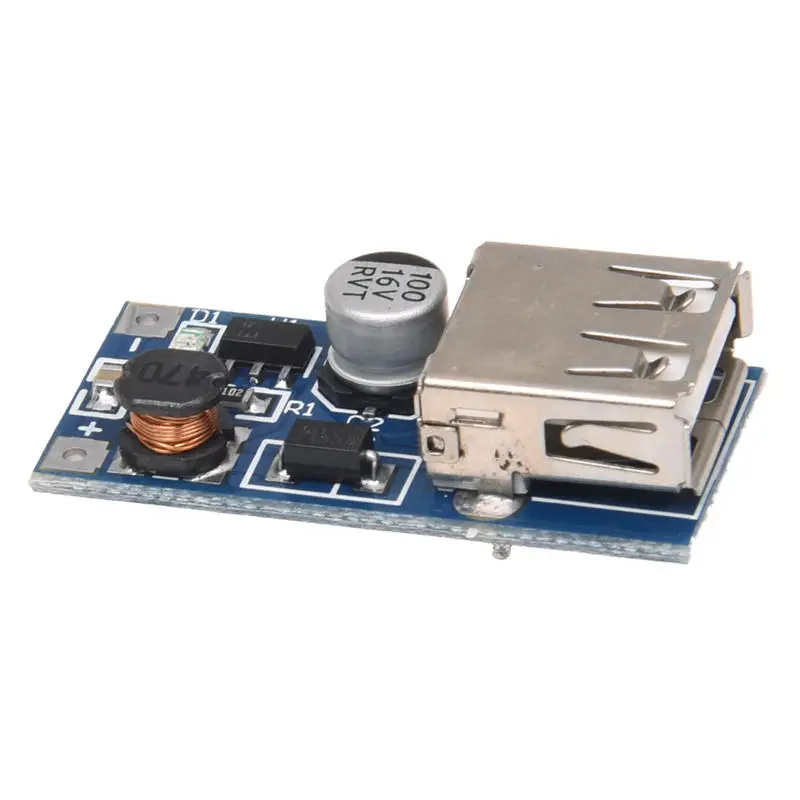 

DC-DC 0.9-5V 600MA Voltage Step Up Boost Module USB Charger Blue