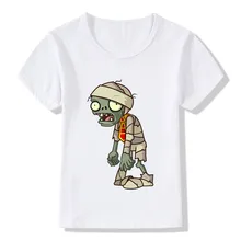 Children Plants Vs Zombies Printed Funny T-Shirts Kids Summer Tops Short Sleeve Clothes Baby Girls/Boys Casual Game Tees,HKP2140