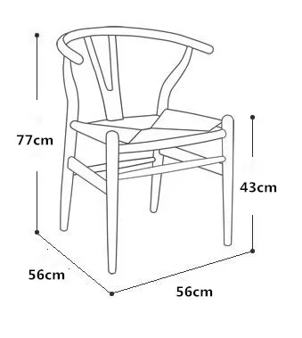 Современный Hans Wegner Wishbone обеденный стул из бука орех/Красный Коричневый/Естественная отделка Y стул для кафе мебель деревянное кресло