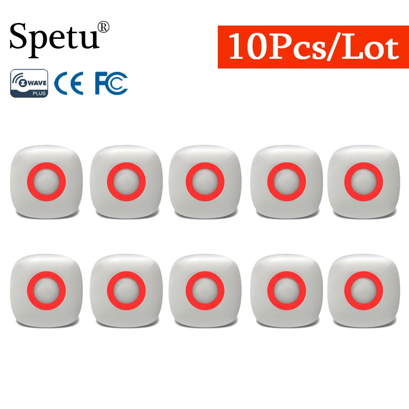 

Spetu 10pcs/lot Smart Home Z-wave Pus PIR Motion Sensor Detector Home Automation Alarm System Motion Alarm Battery-Powered