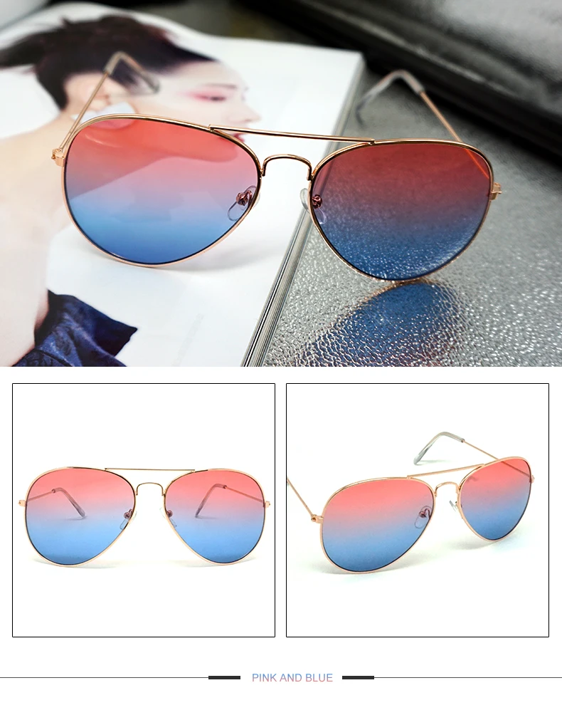 MINIMUM Clear Pink Sunglasses Women Men Ocean Transparent Sun Glasses Candy Color Eyewear Pilot Toad Yellow Lens Glasses Anti-UV1 (15)