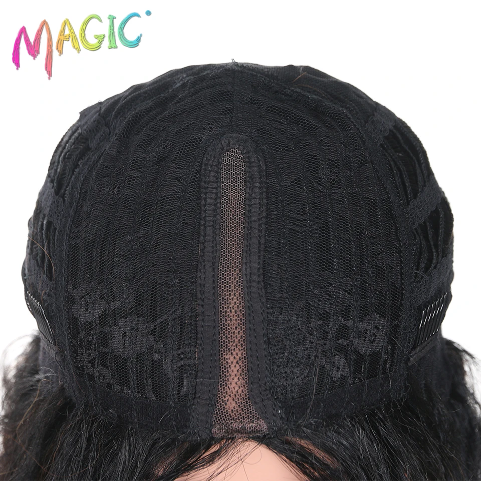 Cabelo mágico perucas sintéticas da parte dianteira