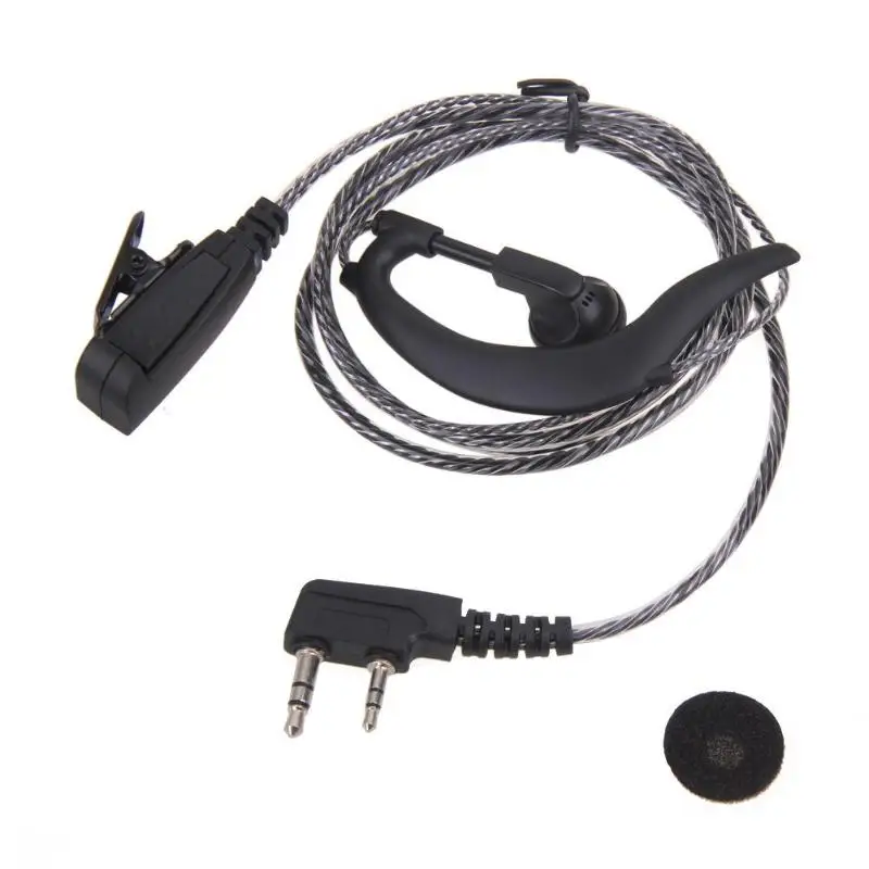 1 м 2 Pin K Тип наушник гарнитура с PTT MIC наушники Walkie Talkie для Kenwood BAOFENG рация